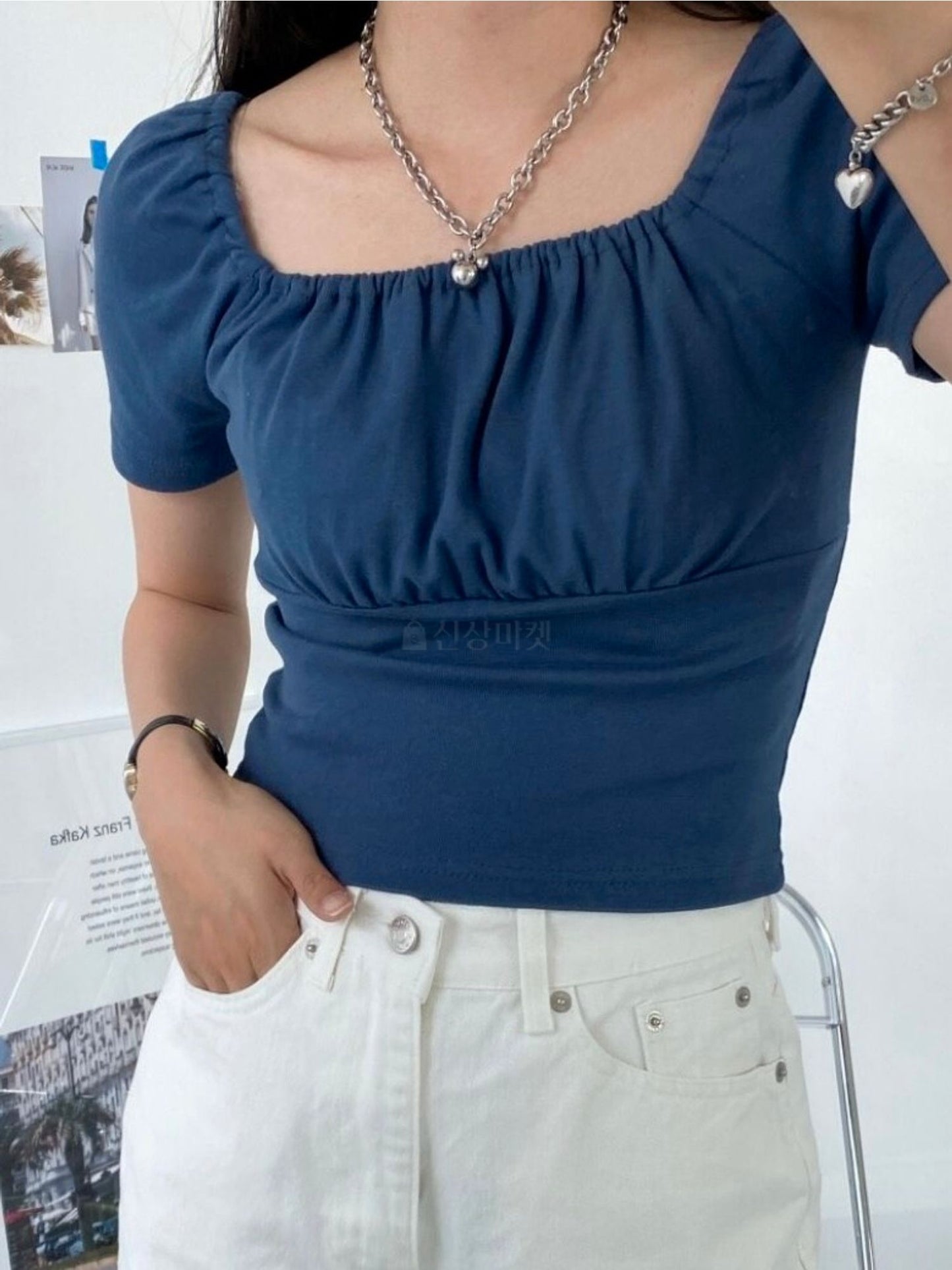 */HKD$98/* Pure Shirring Top - 4 colors (LYD01_7287)