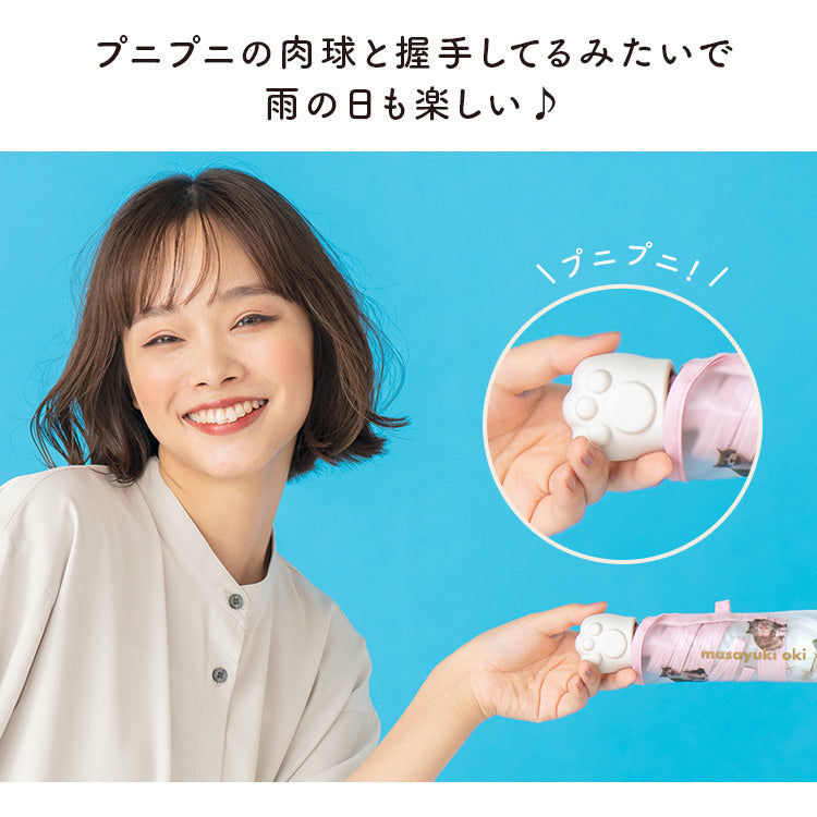 日本WPC - masayuki oki 可愛貓貓透明50cm短傘
